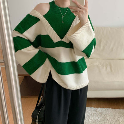 Damen Pullover Ausschnitte Norvielle