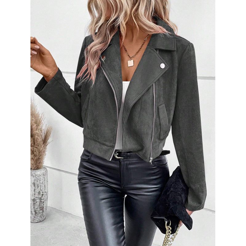 Damen Wildlederjacke Kurz Norvielle