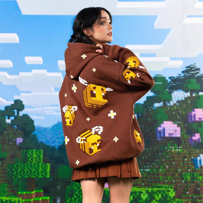 Damen Kapuzenpullover Bienen-Design Gemütlich Norvielle