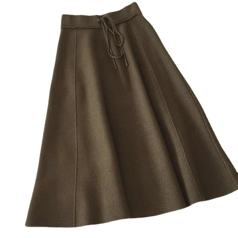 Damen Maxirock Weiches Material Kordelzug