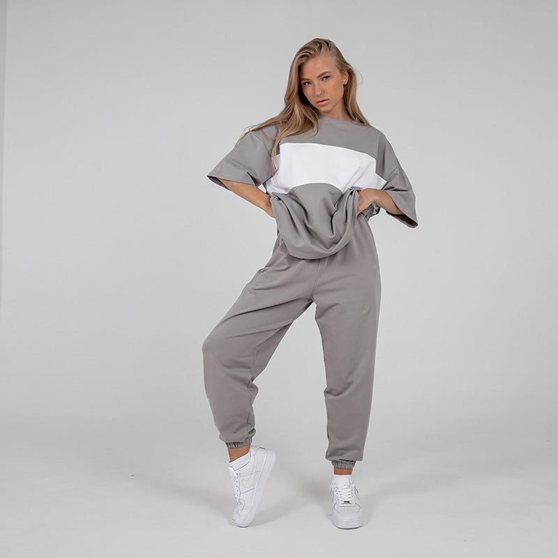 Damen Loungewear-Set Oversized Oberteil Elastische Hose