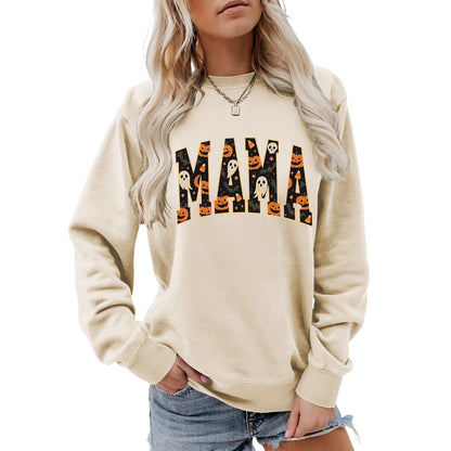 Damen Sweatshirt Halloween-Design Baumwolle Bequem