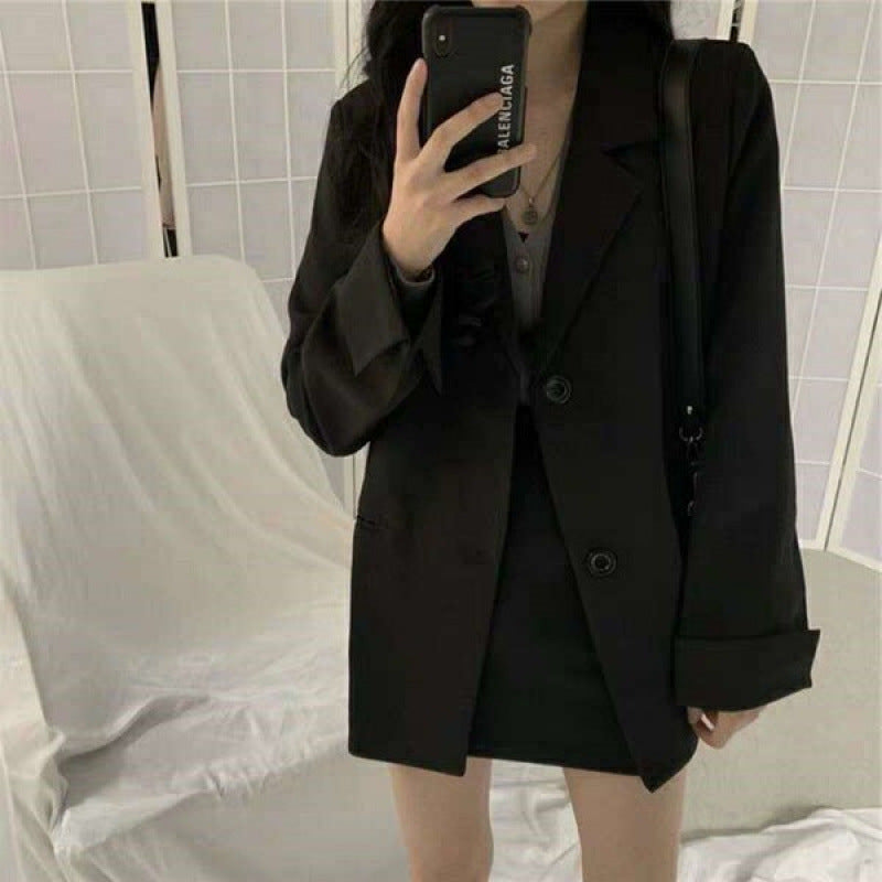 Damen Blazer Zwei-Knopf-Verschluss Weit Norvielle