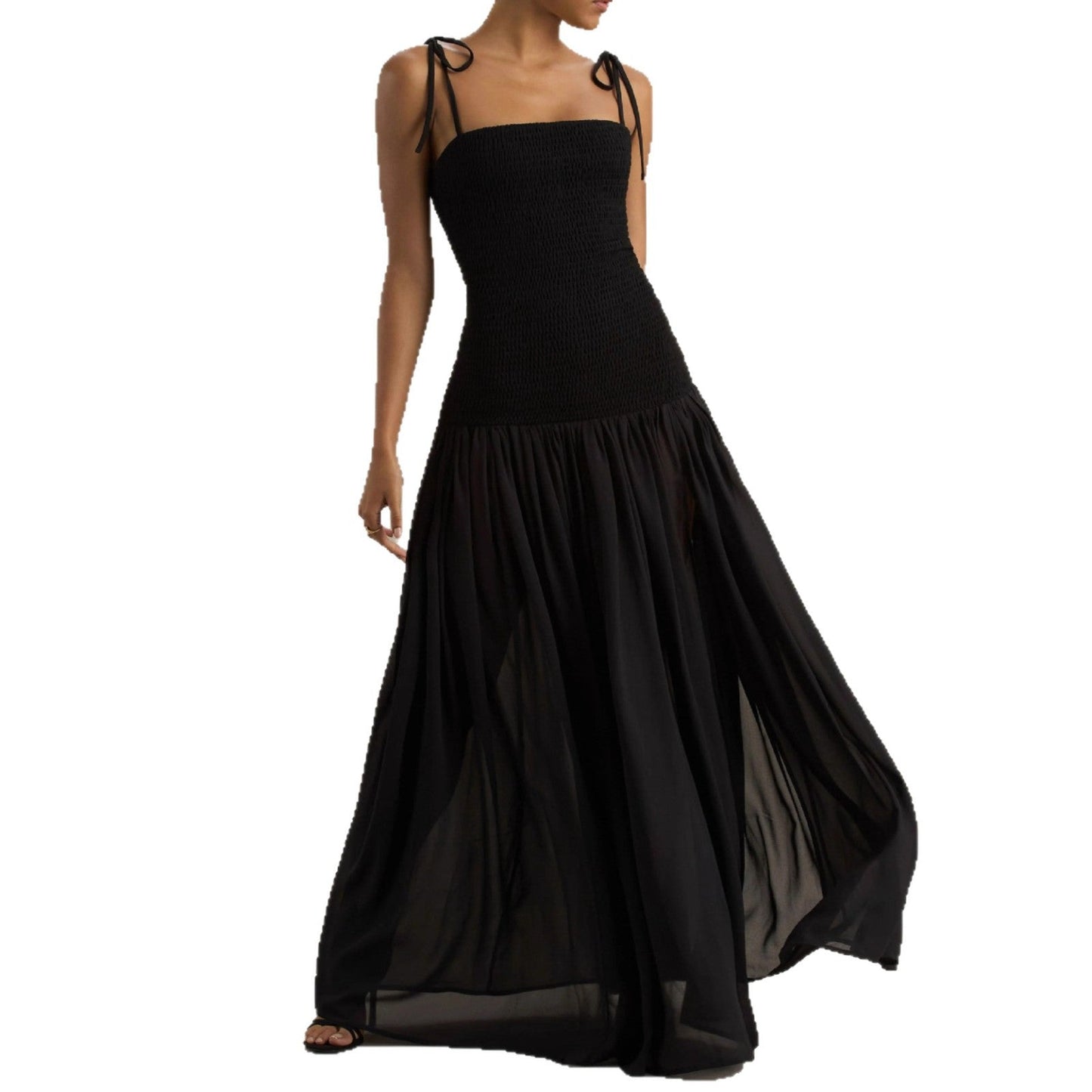 Damen Maxi-Kleid Verstellbare Träger Eleganter Schnitt