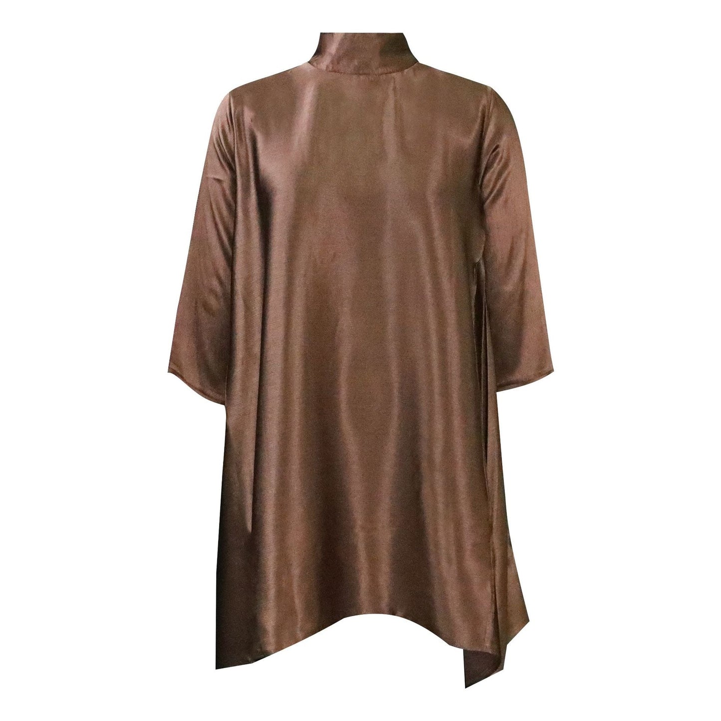 Damen Tunika Satin-Look Hochkragen Norvielle