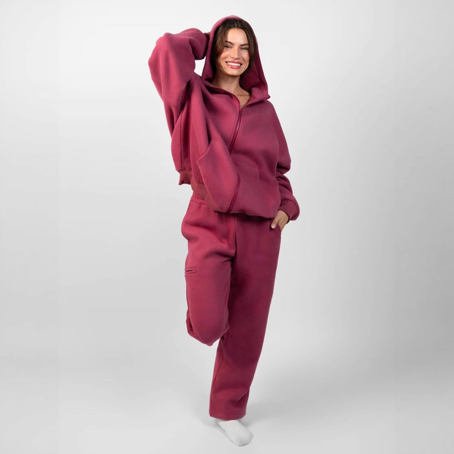 Damen Sportset Zip-Hoodie Jogginghose Norvielle