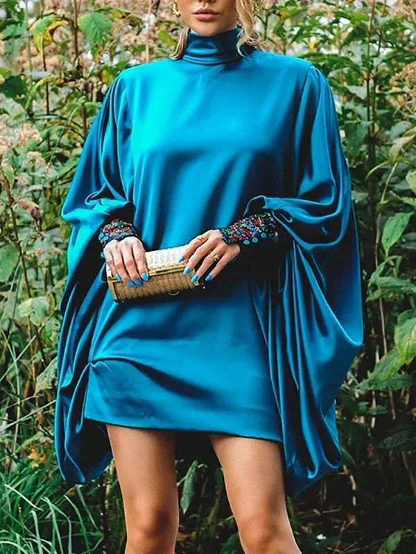 Damen Etuikleid Oversized-Schnitt Dekorative Ärmel Norvielle