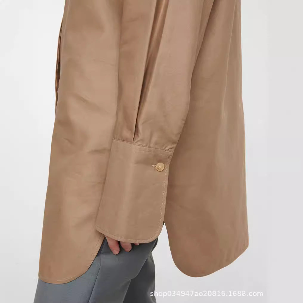 Damen Hemdbluse Übergröße Lässiger Schnitt Baumwolle Weiß