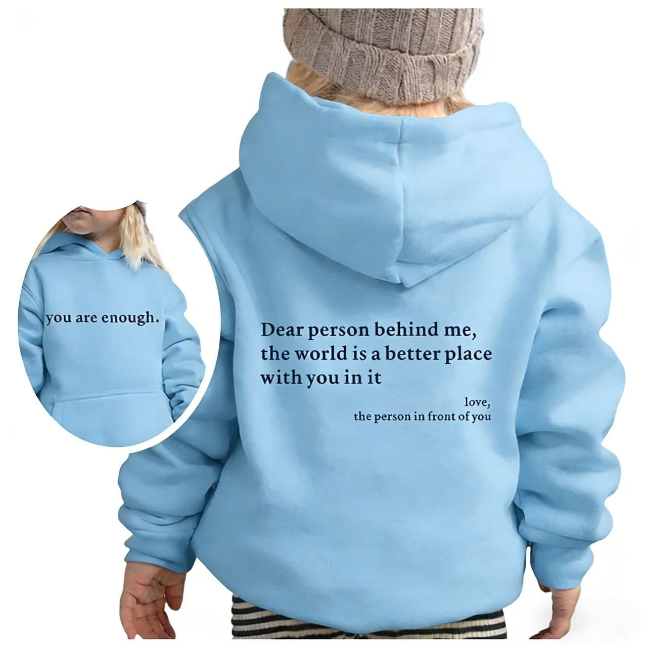 Damen Kapuzenpullover Lässiger Schnitt Motivierender Schriftzug