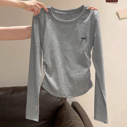 Damen Longsleeve Oberteil Rundhalsausschnitt Norvielle
