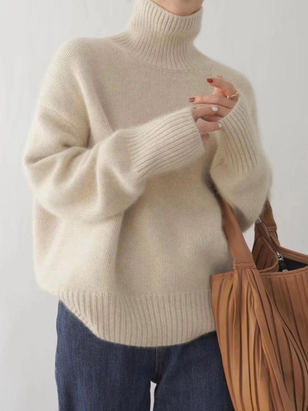 Damen Rollkragenpullover aus Wolle Norvielle