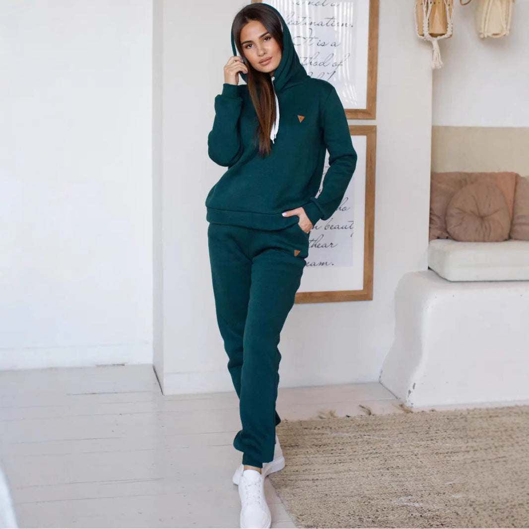 Damen Hoodie Jogginghosen Set Hochkragen Norvielle