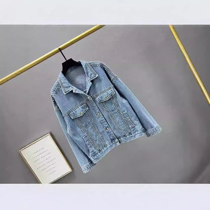 Damen Jeansjacke mit Nieten