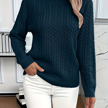 Damen Strickpullover Zopfdesign Norvielle