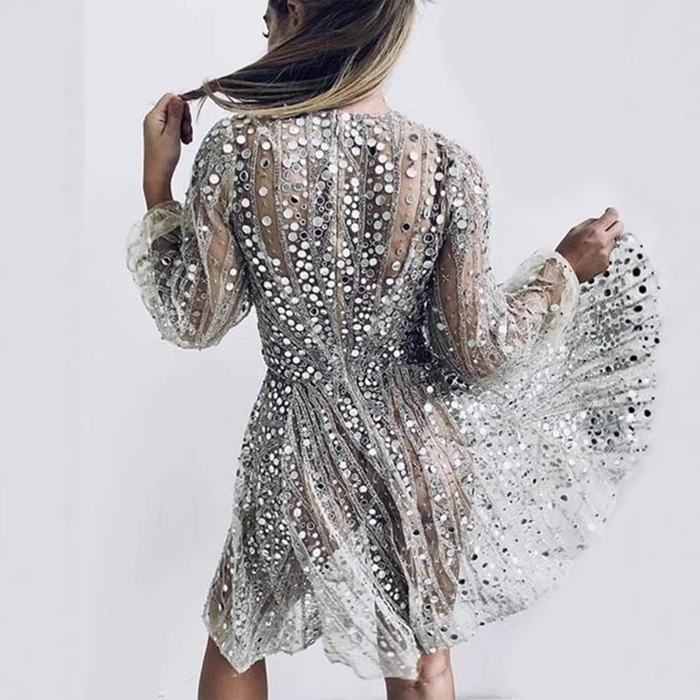 Damen Festliches Paillettenkleid Norvielle