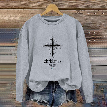 Damen Sweatshirt Christliches Motiv Weich Norvielle