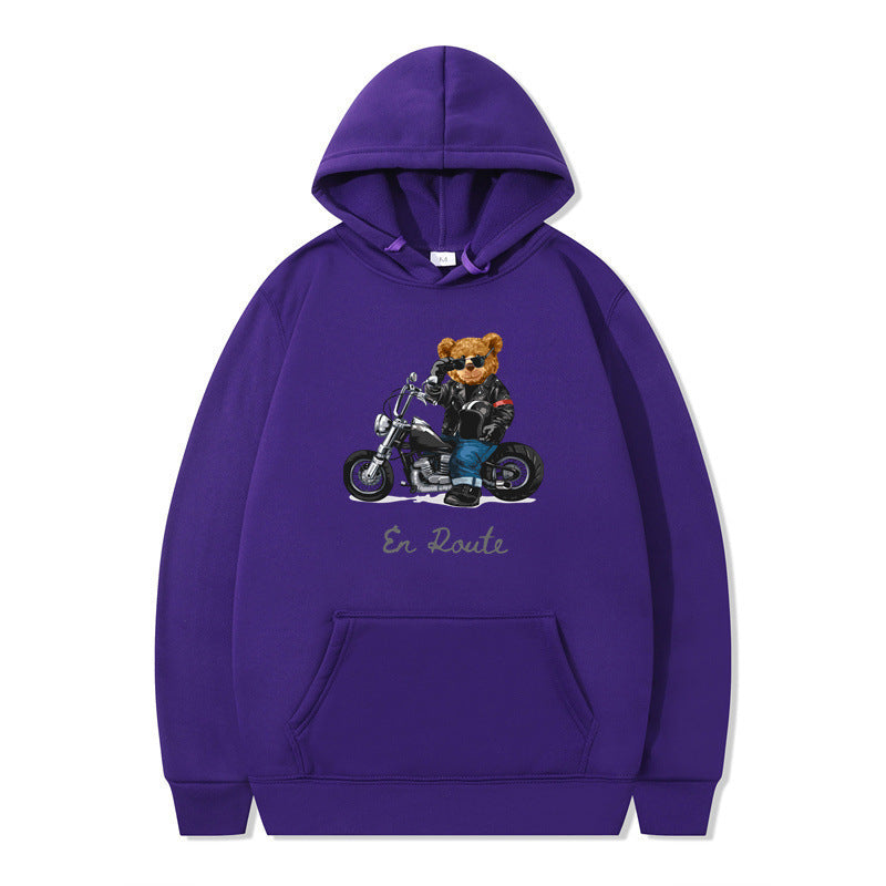 Damen Kapuzenpullover Bärenmotiv Lässig Norvielle