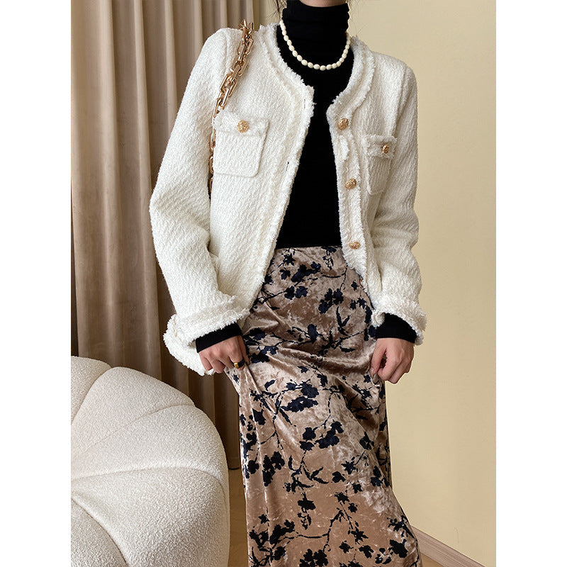 Damen Maxirock Floralmuster Schwingender Saum Norvielle - Norvielle