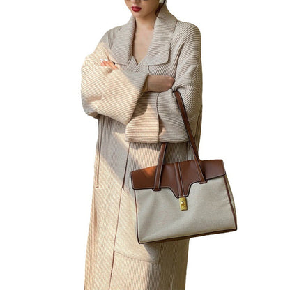 Damen Langstrickjacke Großzügige Taschen Lässiger Schnitt Norvielle