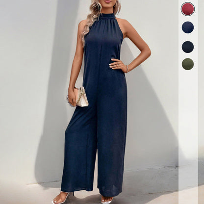 Damen Jumpsuit Hochhalter mit Weitem Bein Norvielle - Norvielle