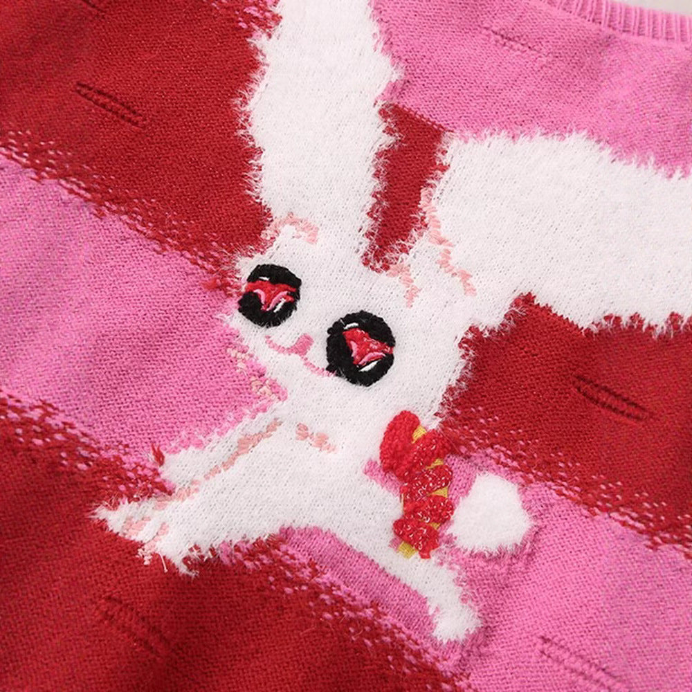 Damen Pullover Tier-Motiv Farbverlauf Norvielle