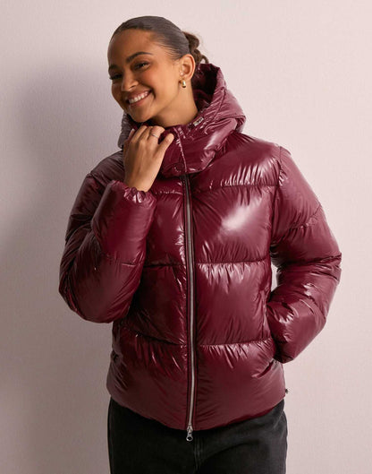 Damen Steppjacke Kapuze Warm