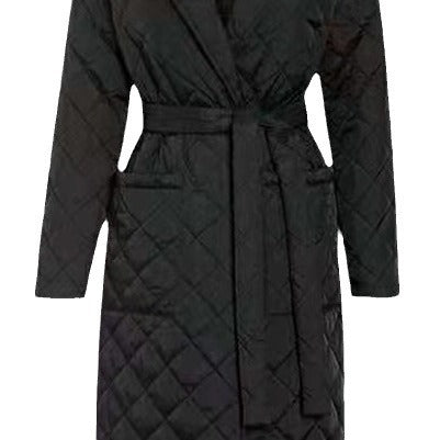 Damen Wintermantel Gesteppt Elegant Gürtel Norvielle