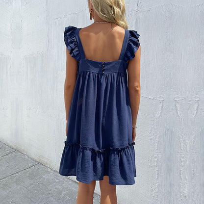 Damen Freizeitkleid Rüschendetails Norvielle