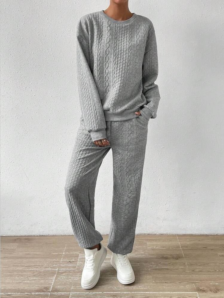 Damen Strickset Lockerer Schnitt Kuschelig Norvielle