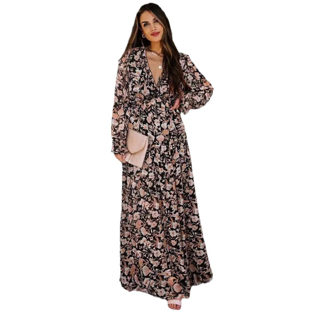 Damen Maxikleid Floralmuster Norvielle