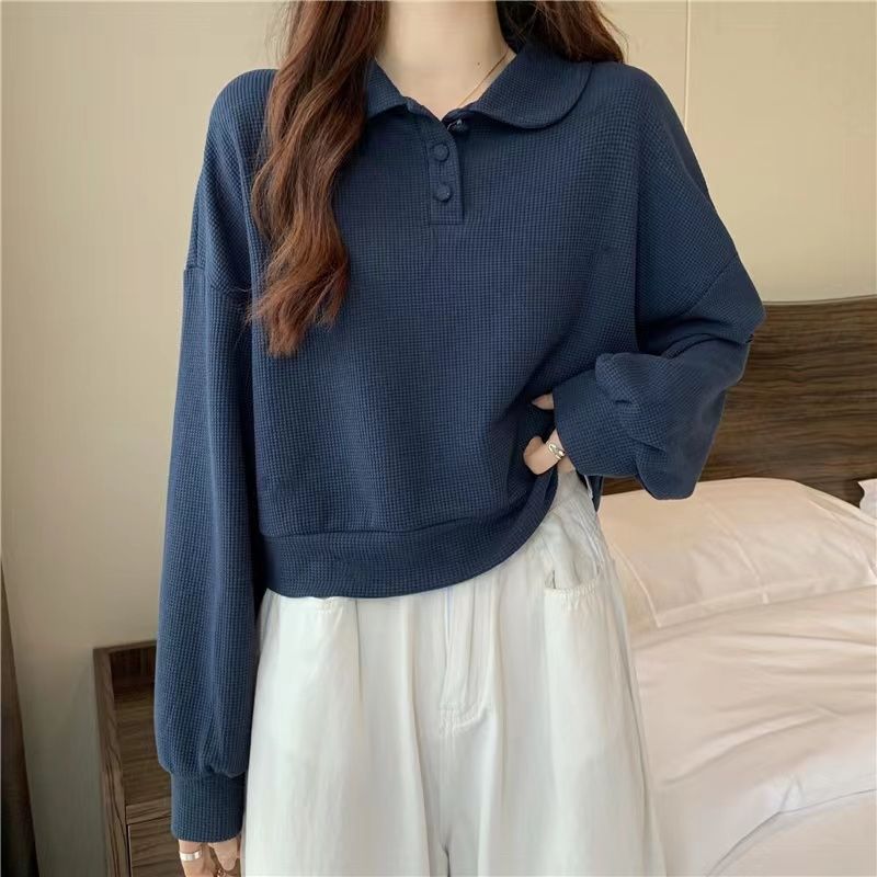 Damen Poloshirt Pullover mit Knöpfen Norvielle