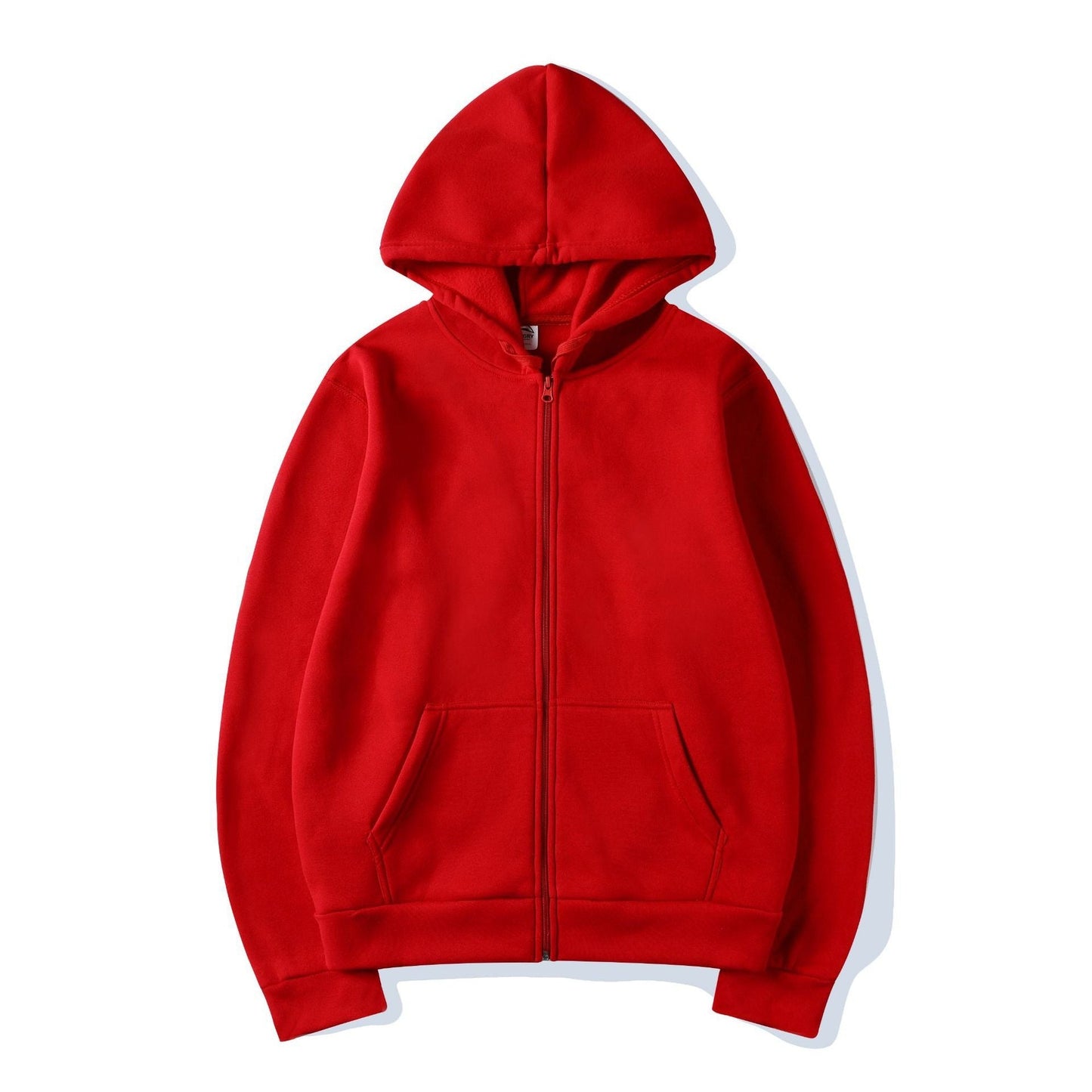 Damen Kapuzensweatshirt Durchgehender Reißverschluss Seitentaschen