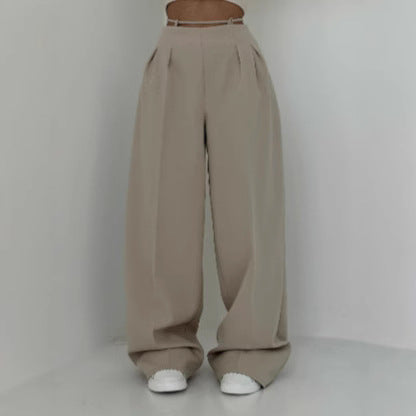 Damen High-Waist Chinohose Norvielle mit Bindeband