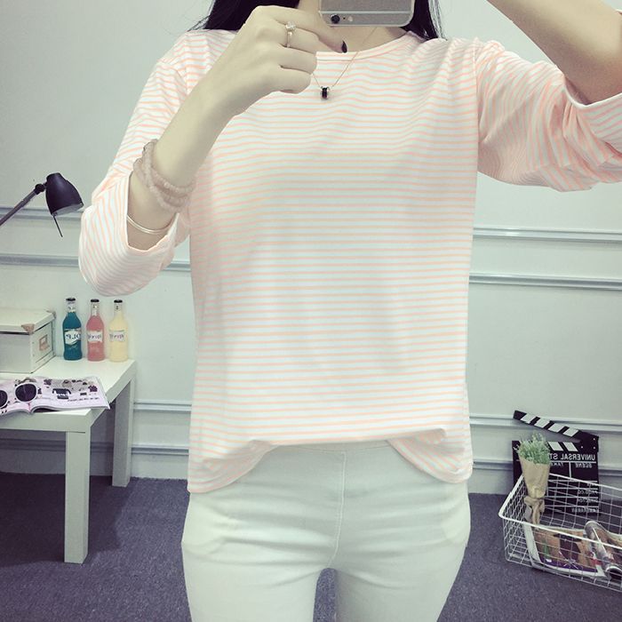 Damen Langarmshirt Streifen Weiches Jersey Lässig