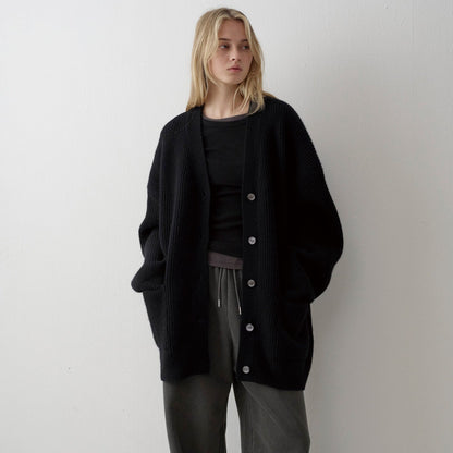 Damen Grobstrickcardigan Übergroße Ärmel Norvielle