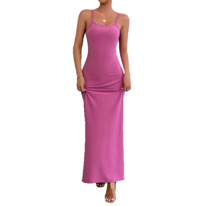 Damen Maxikleid Figurbetont Rippstruktur Norvielle