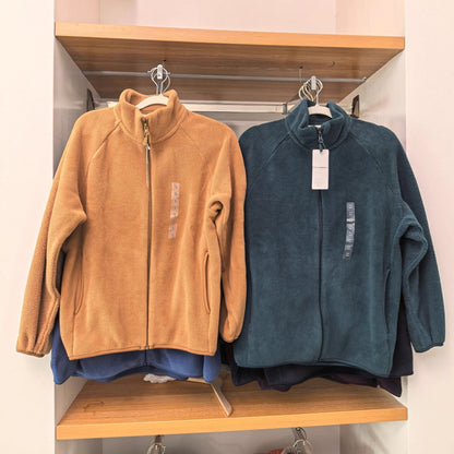 Damen Fleecejacke Hochkragen Seitentaschen Norvielle