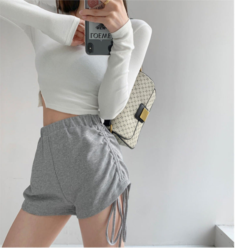 Damen Langarmshirt Rippdetails Modern Cropped