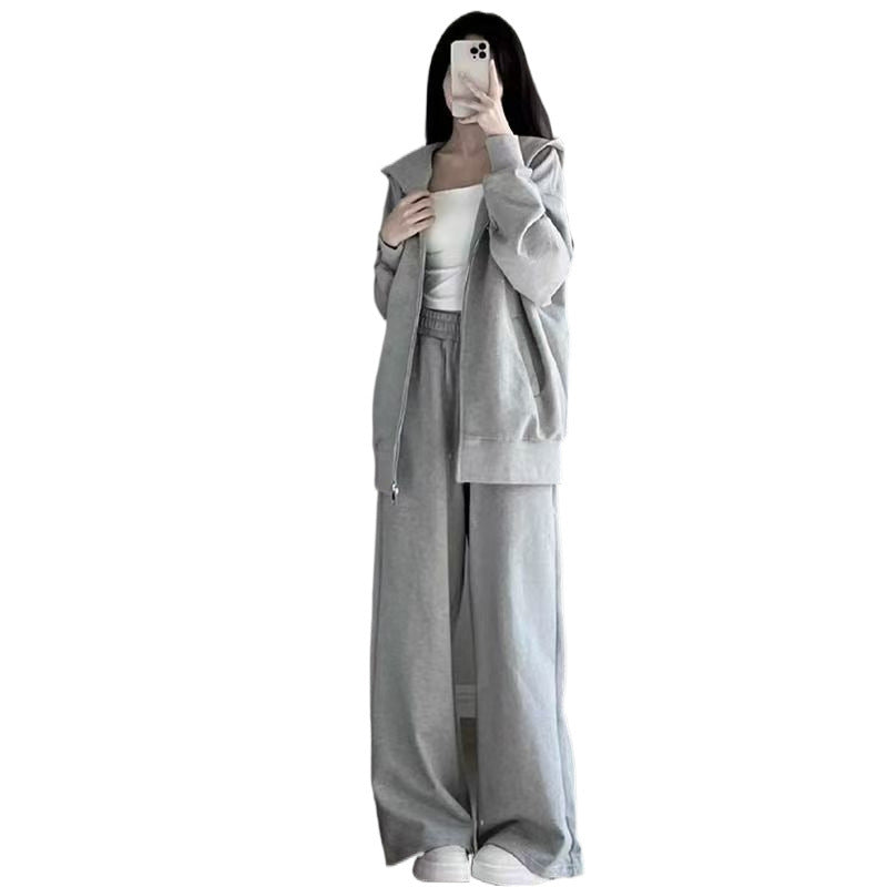 Damen Oversized Sportanzug Kapuze Taschen Norvielle