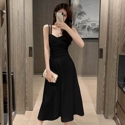 Damen Maxikleid Klassischer Schnitt Schmale Träger Norvielle