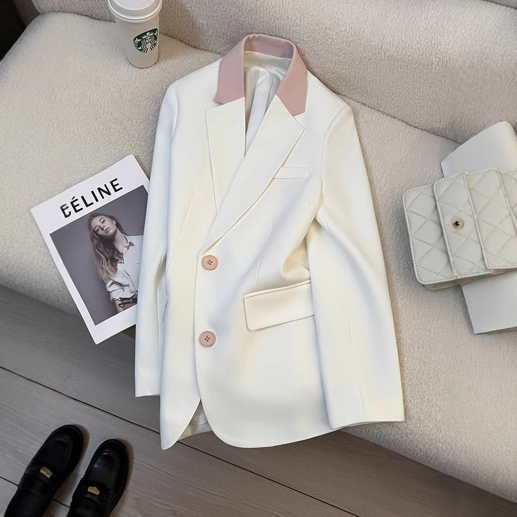 Damen Blazer Kontrastkragen Norvielle