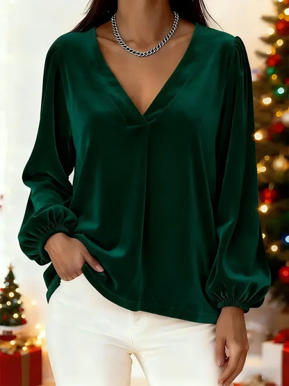 Damen Viskosebluse Ballonärmel Norvielle