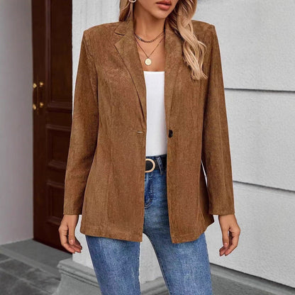Damen Blazer Samtweich Struktur Norvielle Schwarz - Norvielle
