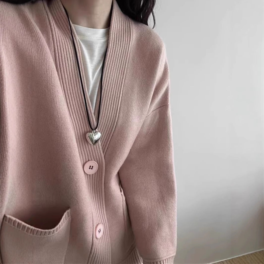 Damen Strickcardigan Lässig Mit Taschen Modern Norvielle