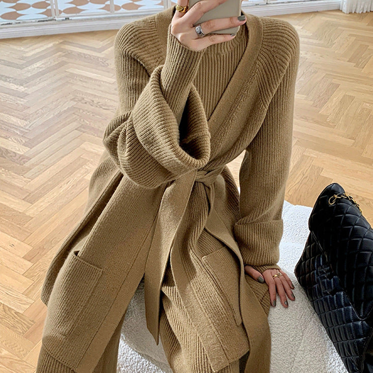 Damen Strickensemble Weites Design Luxuriöses Material