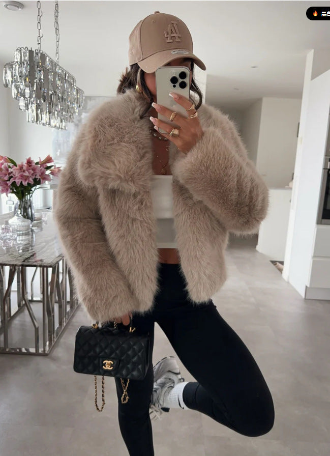 Damen Fleecejacke Weiches Innenfutter Elegant