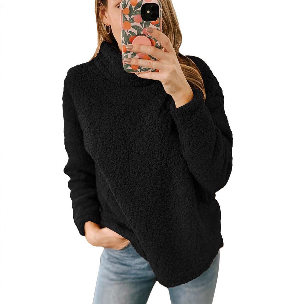 Damen Fleece-Pullover Hochkragen Struktur Norvielle - Norvielle