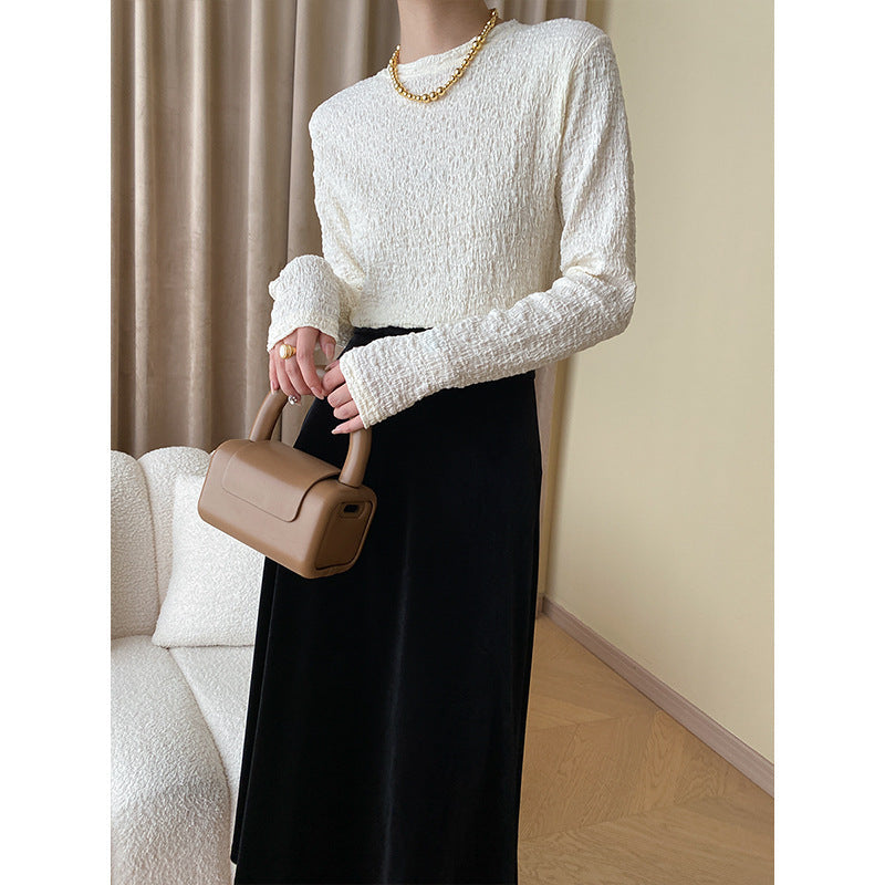Damen Strickpullover Strukturiert Hochgeschlossen Norvielle