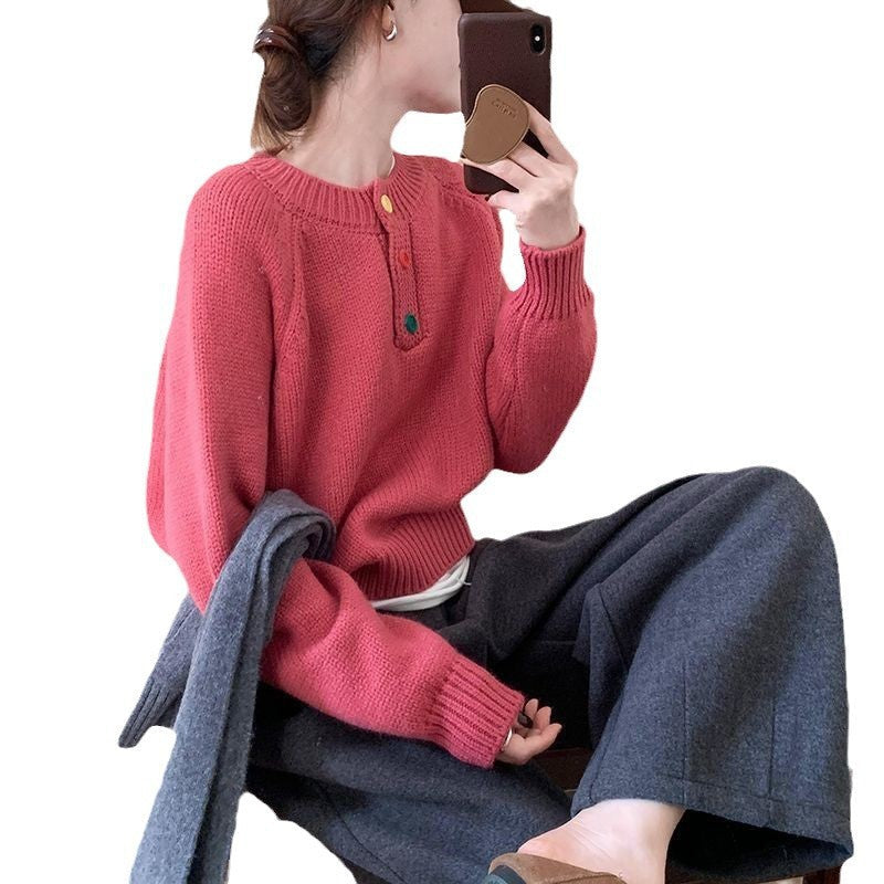 Damen Pullover Weiches Material Bunt Norvielle