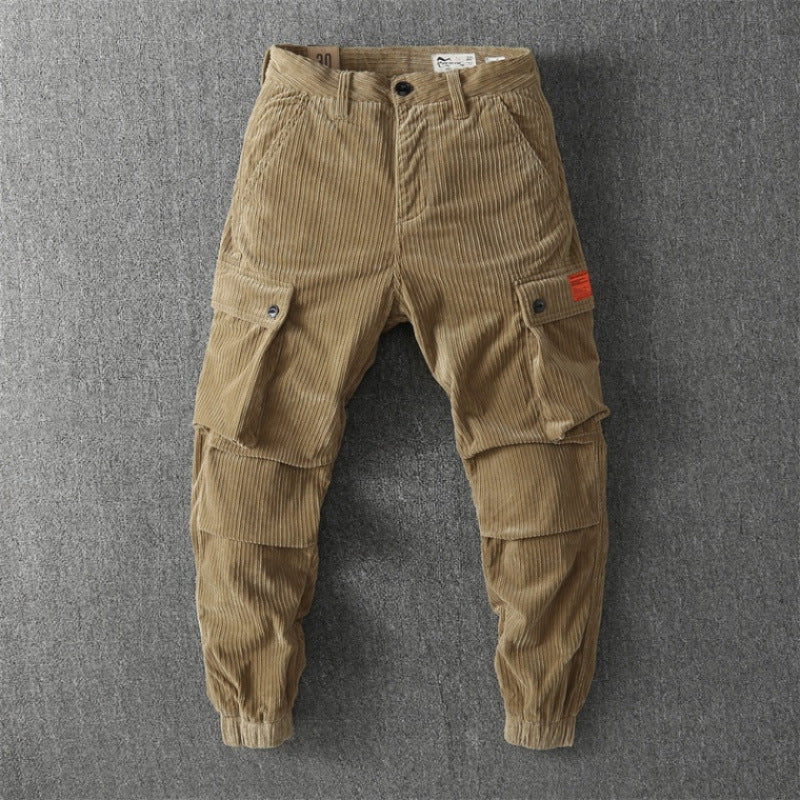 Herren Cargo-Hose Cord Bequem Praktische Taschen